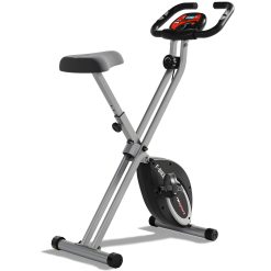 Ultrasport F-Bike Vélo d’Appartement Pliable I Vélos d'Appartement Extra Silencieux jusqu'à 130 kg avec Selle Confort, Velo d Appartement Pliable (noir-argent)